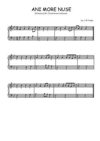 Téléchargez l'arrangement pour piano de la partition de Ani more nuse en PDF
